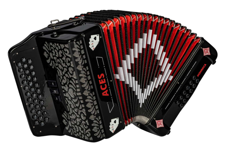 Hohner Hohnica ACES II 34 Button 3 Switches Key of GCF Diatonic Accordion-NEW
