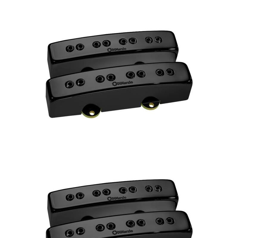 DiMarzio Relentless J Bass Pickup Set - Gloss Black Metal-NEW
