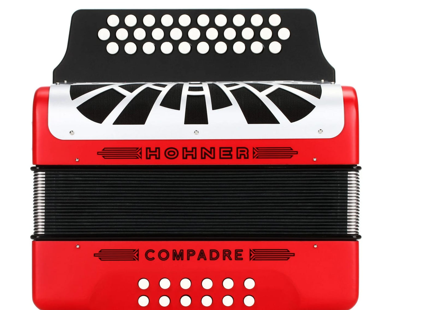 Hohner Compadre Diatonic Accordion - Keys of F/Bb/Eb - Red -NEW