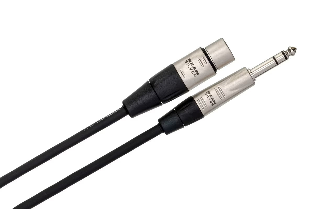 Hosa HXS-005 Pro Balanced Interconnect - REAN XLR Female to 1/4-inch TRS Male - 5 foot-NEW