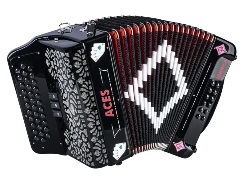Hohner Hohnica ACES II 34 Button 3 Switches Key of GCF Diatonic Accordion-NEW