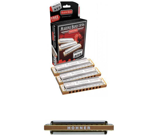 Hohner Marine Band 1896 Pro Pack 3-piece Harmonica Set-NEW