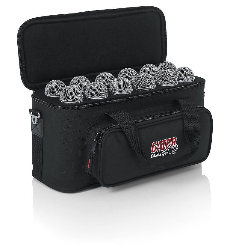NEW - Gator GM-12B Padded 12x Microphone Bag