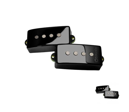 DiMarzio DP124 Sixties P Bass Pickup Set - Gloss Black Metal- NEW