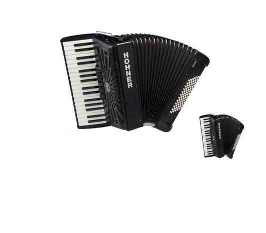 Hohner Bravo III 72 Chromatic Piano Key Accordion - Jet Black- NEW