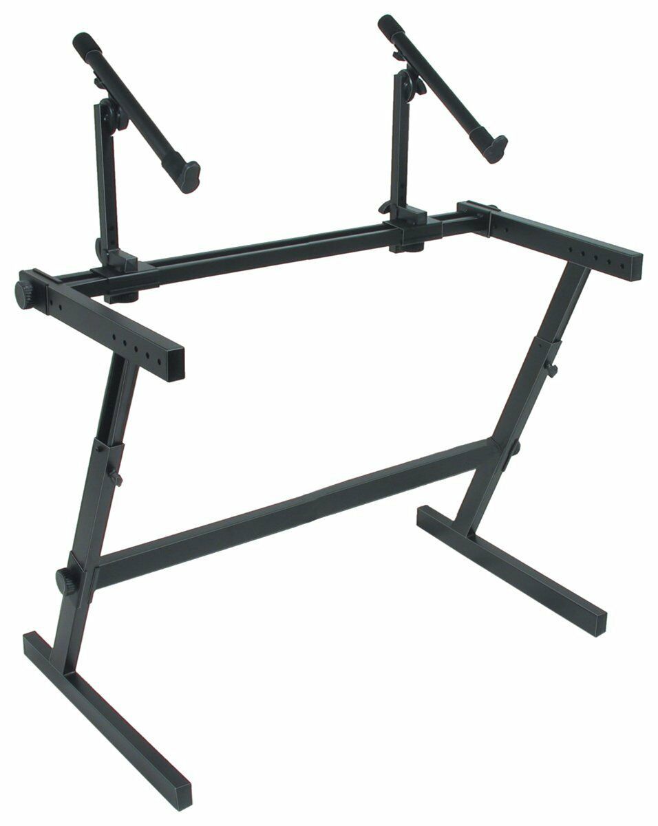 Extra Wide Double-Tier Height Adjustable Keyboard Stand Quik-Lok Z-726L