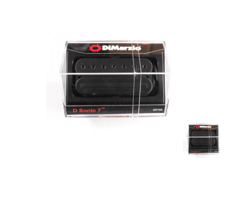 DiMarzio DP706 D Sonic 7 String Bridge Humbucker Pickup with black Poles and Rail - NEW