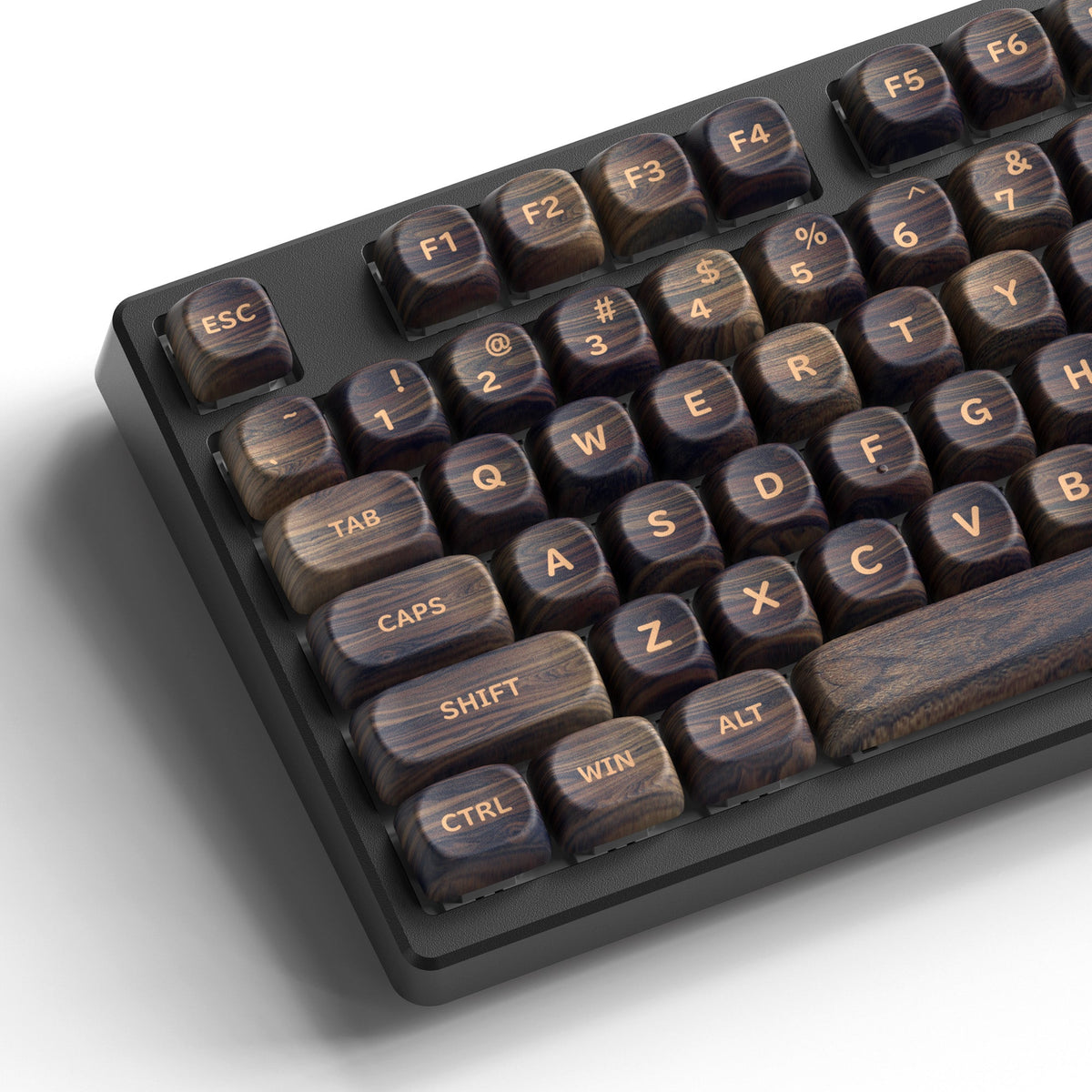 Walnut Texture MOA Profile Dye-Sublimation PBT 130-Key Keycap Set XVX