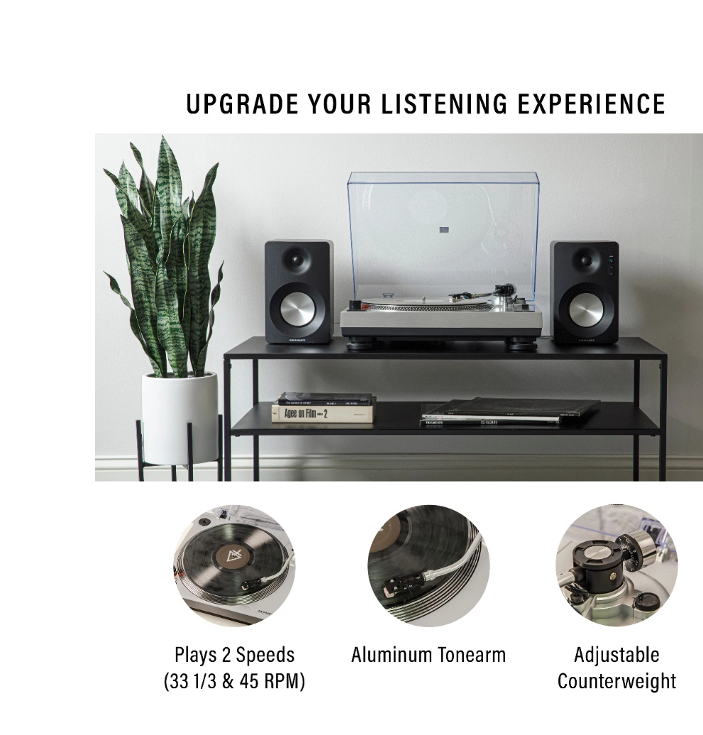 Crosley KT100 K-Series Bluetooth Turntable System - Champagne