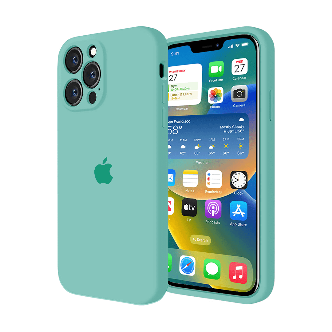 iPhone Camera Protection Spearmint Green Silicone Case Apple