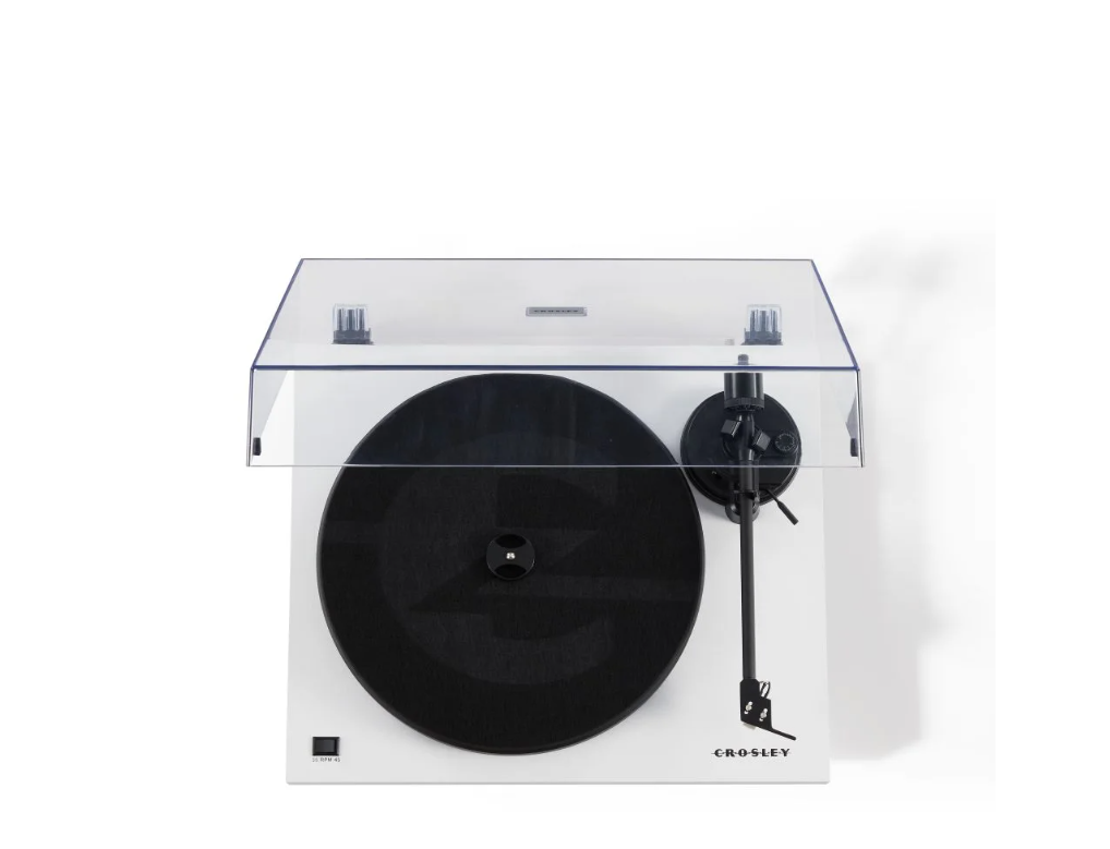 Crosley C6B Belt-Drive Bluetooth Turntable with Adjustable Tone Arm - White-NEW