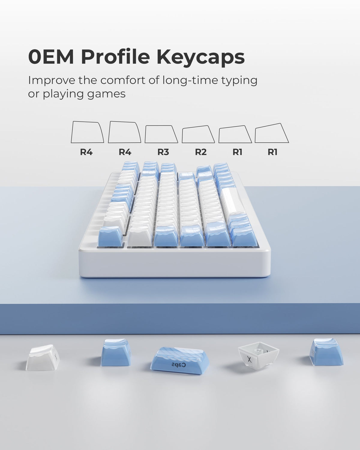 Magic Wave OEM Profile Side-Printed 136-Key PC Keycap Set XVX