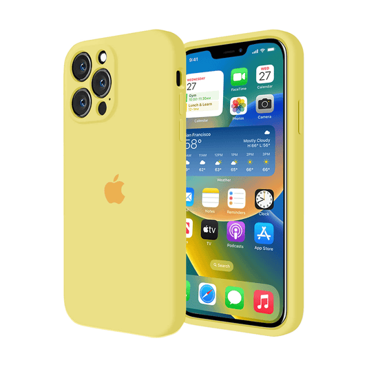 iPhone Camera Protection Yellow Silicone Case Apple