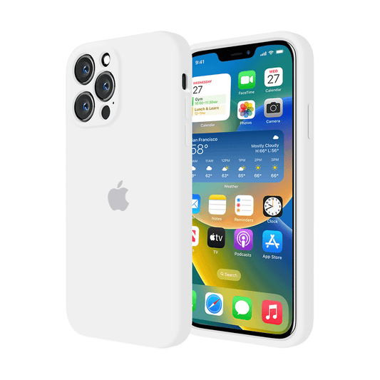 iPhone Camera Protection White Silicone Case Apple