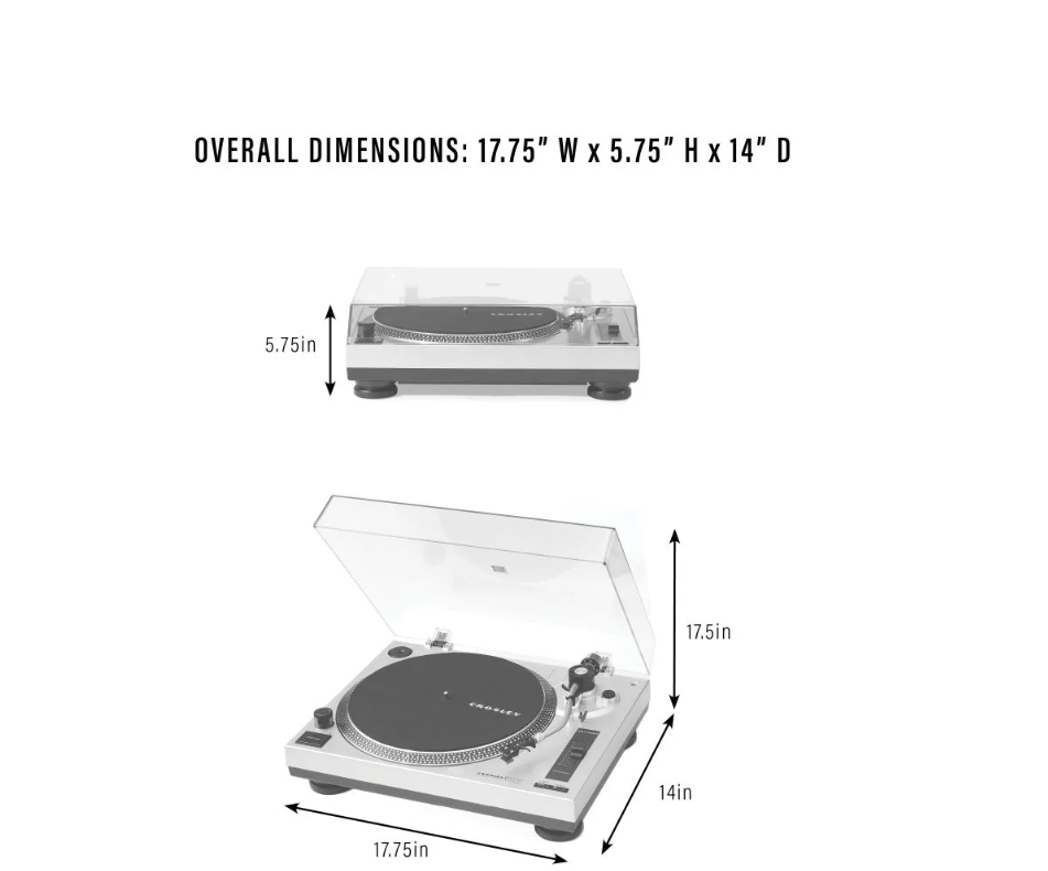 Crosley C100BT 2-Speed Bluetooth  Turntable, Champagne-NEW