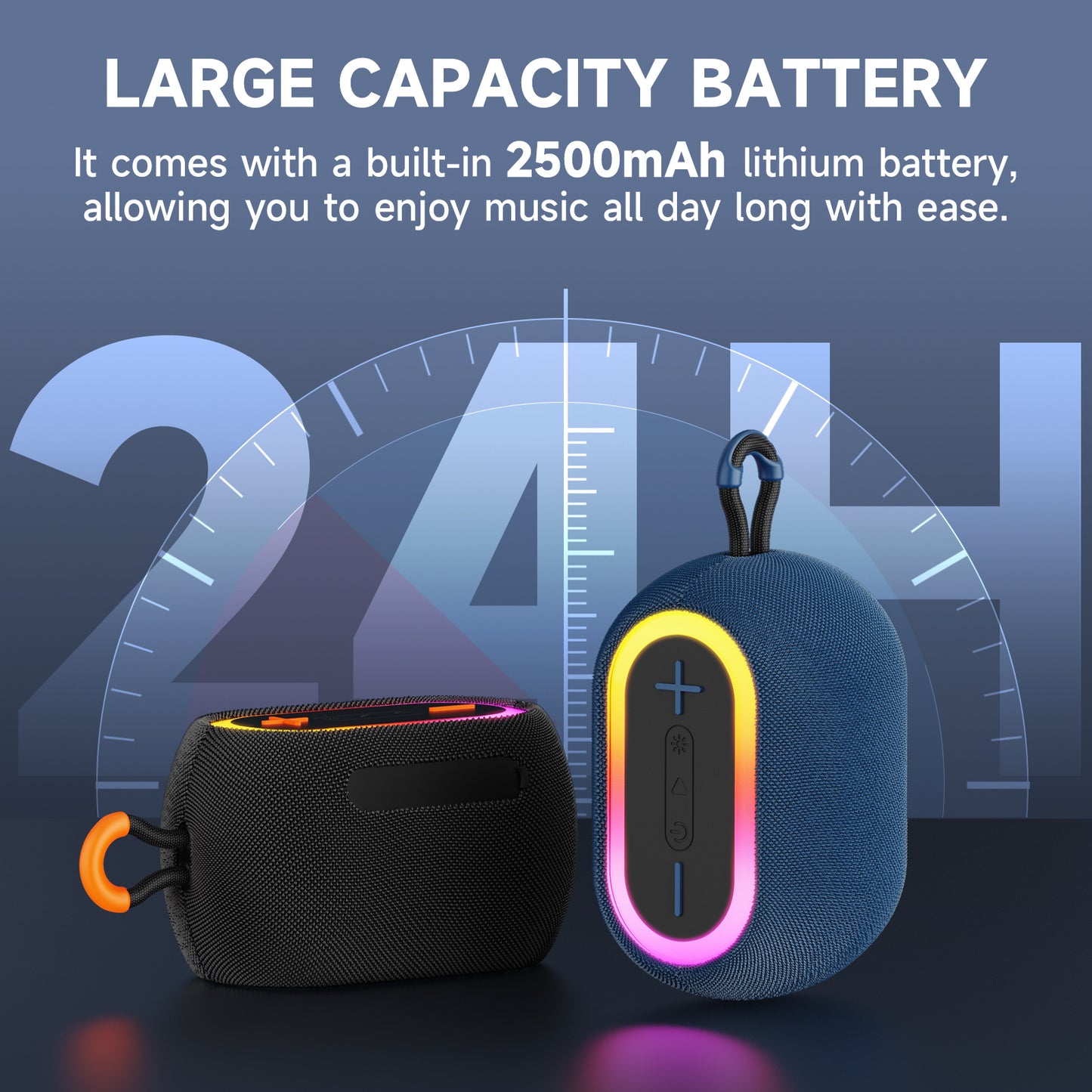 Portable Bluetooth Speaker IPX7 Waterproof Mini Wireless Speaker with DJ Lights JYX