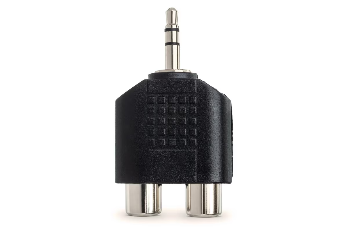 Hosa GRM-193 Adapter Dual RCA to 3.5 mm TRS -NEW