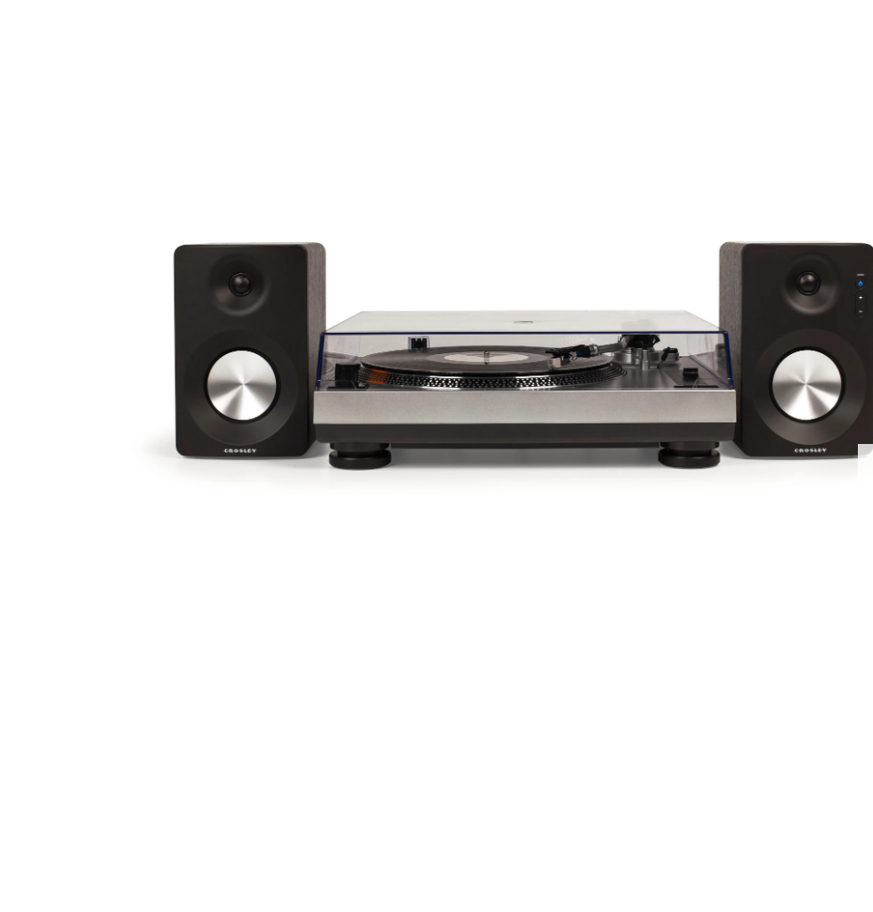Crosley K100 K-Series 2-Speed Bluetooth Turntable System with Dual Speakers -NEW