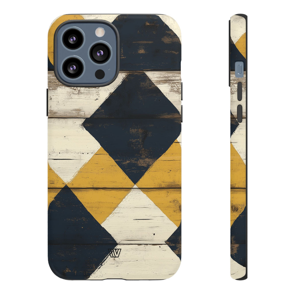 Tough Phone Case Dual-Layer Protection Farmhouse Wood