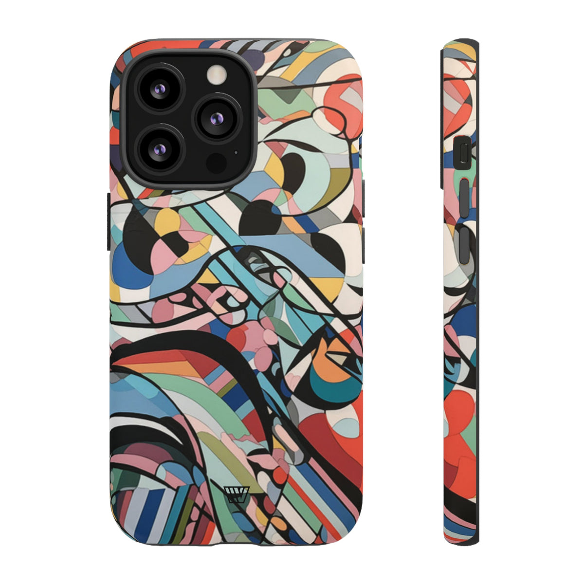 Abstract Mural Tough Phone Case Dual-Layer Protection