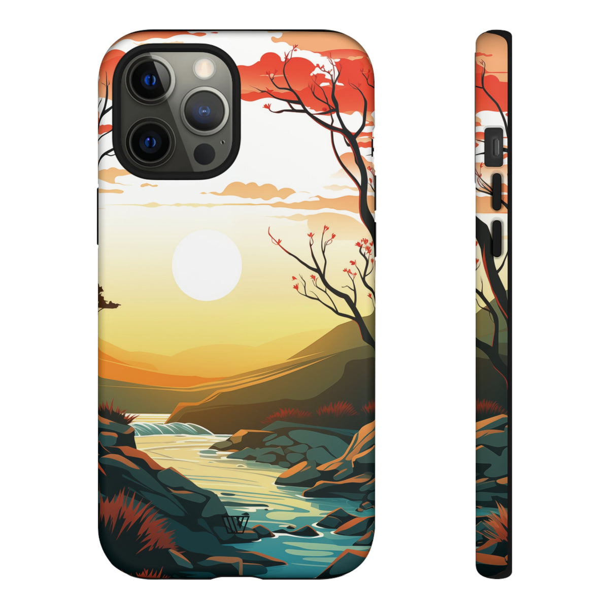 Tough Phone Case Dual-Layer Protection RIVER SUNSET