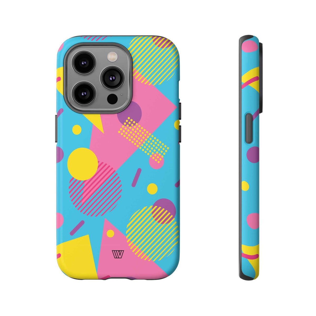 Retro Pattern Light Blue Tough Phone Case