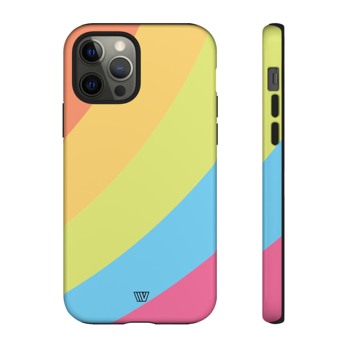 Neon Rainbow Tough Phone Case Dual-Layer Protective Shell