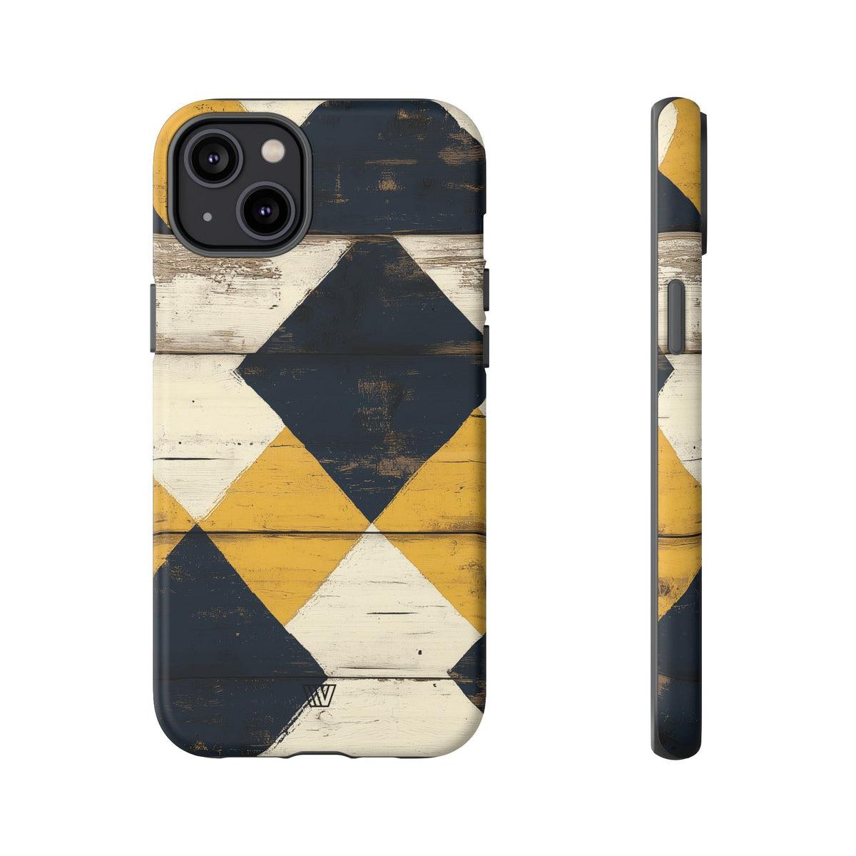 Tough Phone Case Dual-Layer Protection Farmhouse Wood