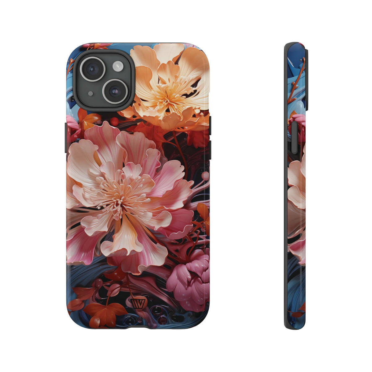 Paint Swirl Flowers Tough Phone Case
