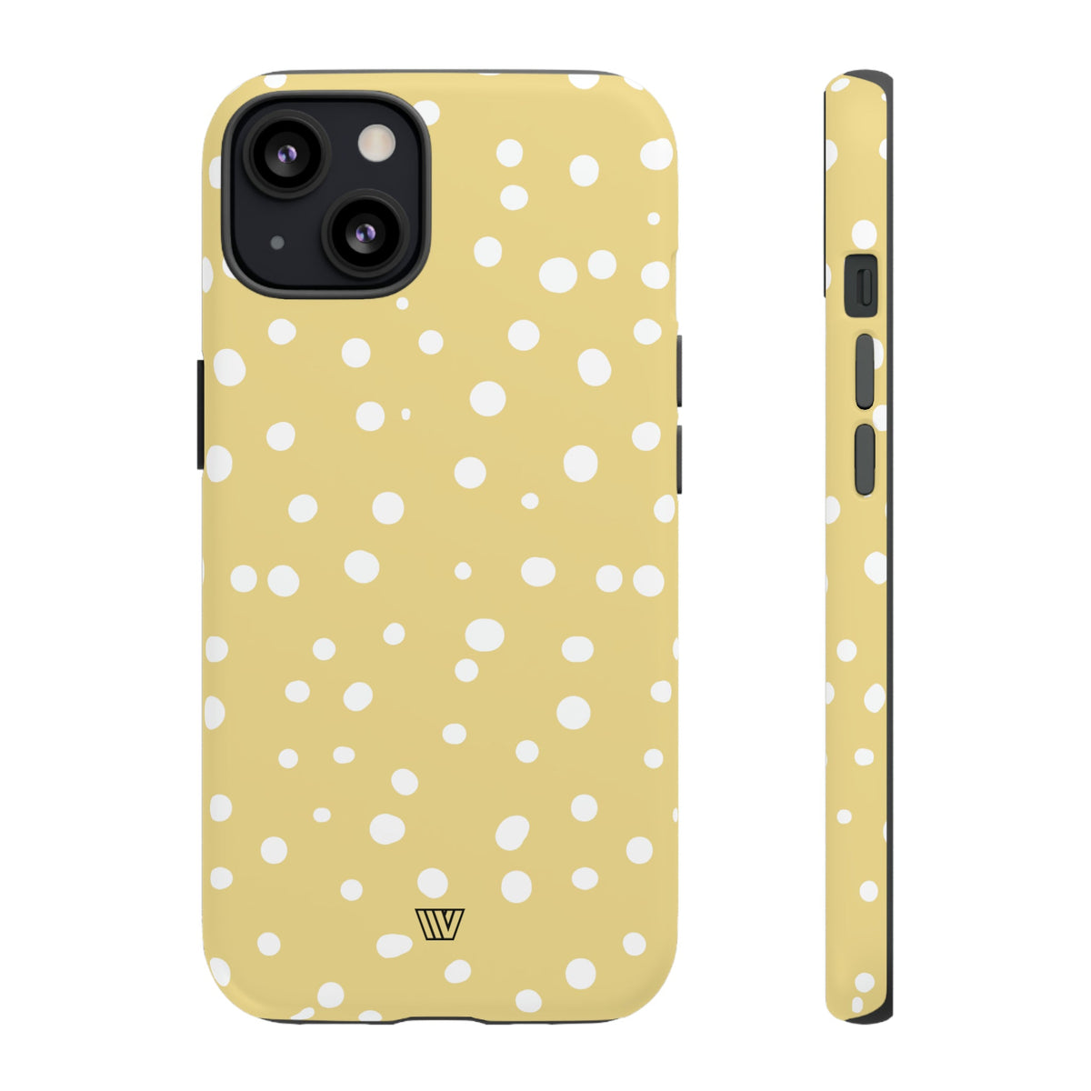 Muted Yellow Dots Tough Phone Case with Impact-Resistant Design
