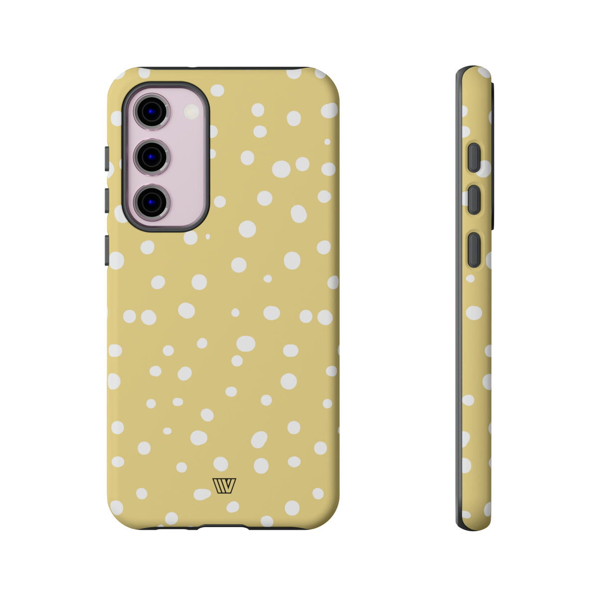 Muted Yellow Dots Tough Phone Case with Impact-Resistant Design