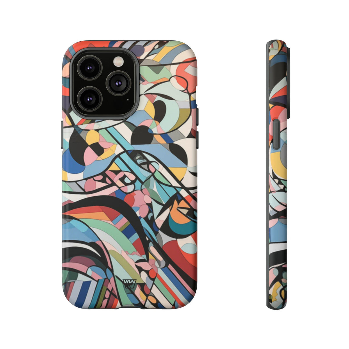 Abstract Mural Tough Phone Case Dual-Layer Protection