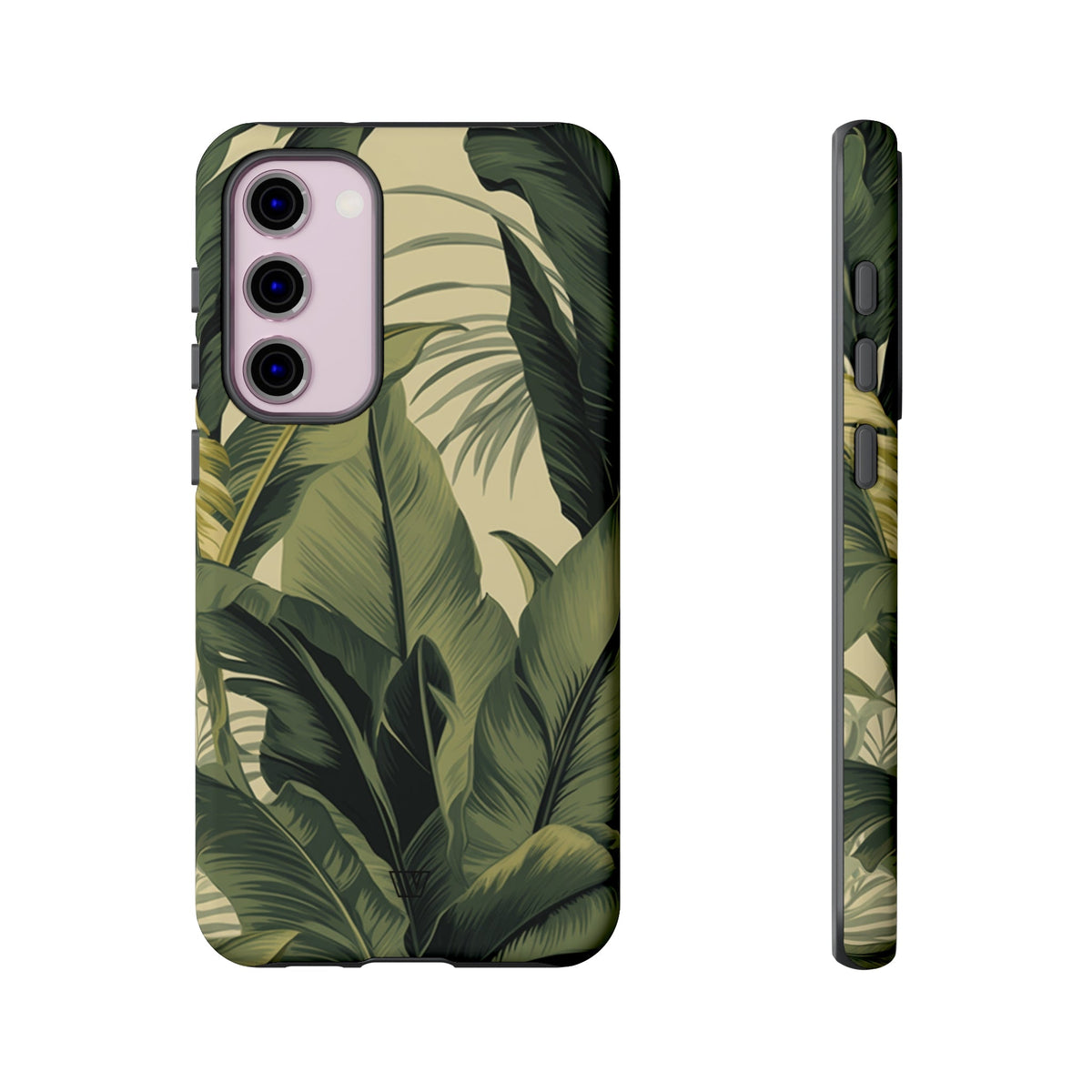 Tropical Leaves Tough Phone Case Dual-Layer Protection