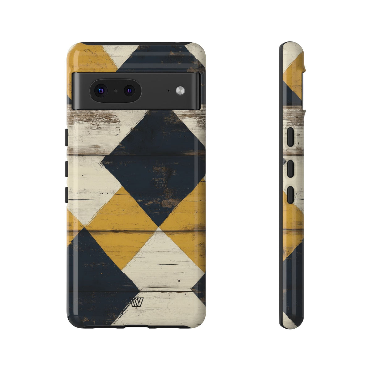 Tough Phone Case Dual-Layer Protection Farmhouse Wood