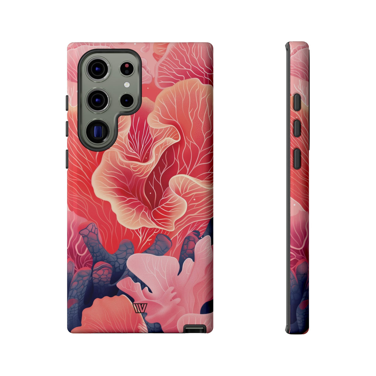 Pink Coral Tough Phone Case Dual-Layer Protection