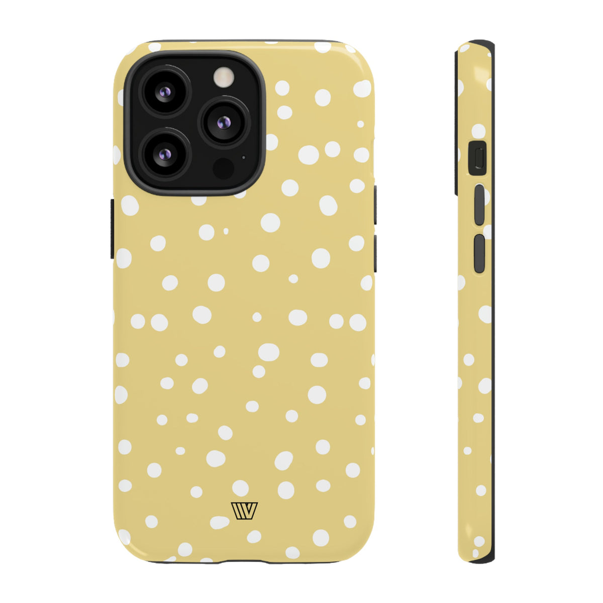 Muted Yellow Dots Tough Phone Case with Impact-Resistant Design
