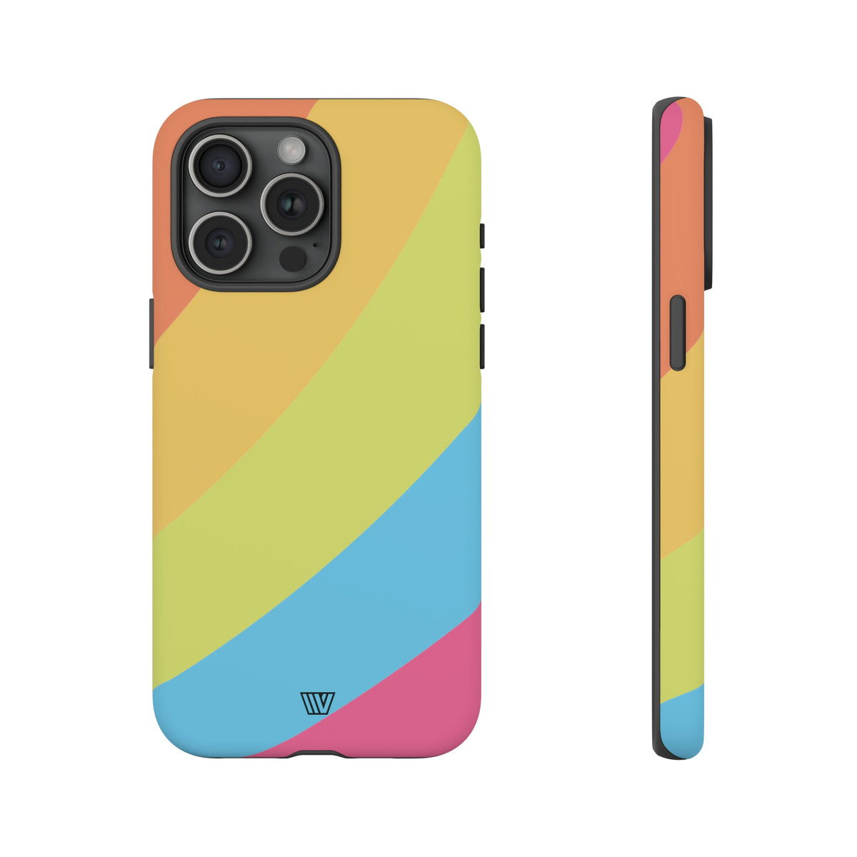 Neon Rainbow Tough Phone Case Dual-Layer Protective Shell