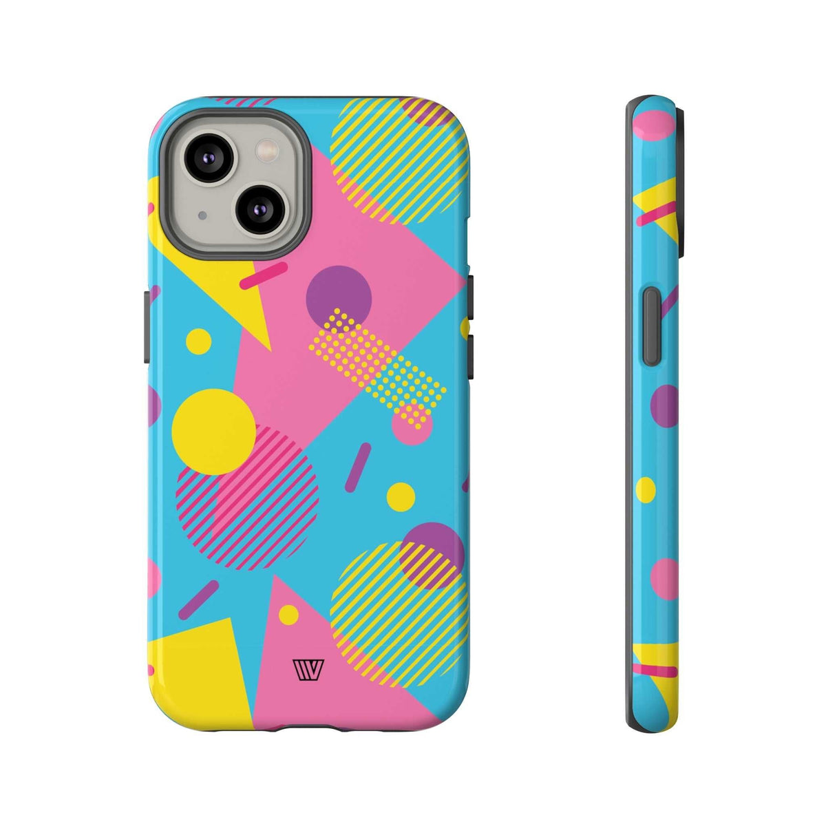 Retro Pattern Light Blue Tough Phone Case