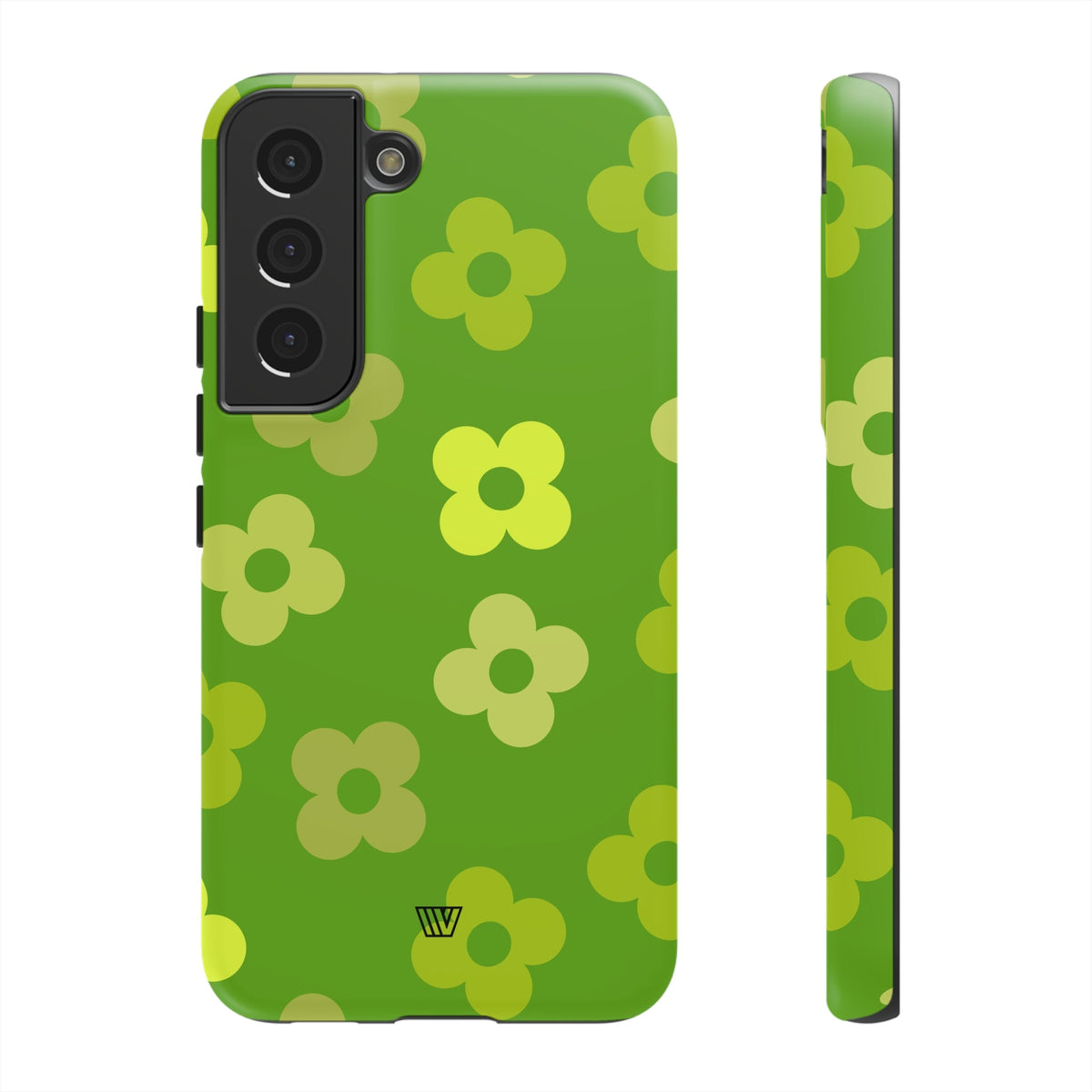 Green Retro Flowers Tough Phone Case