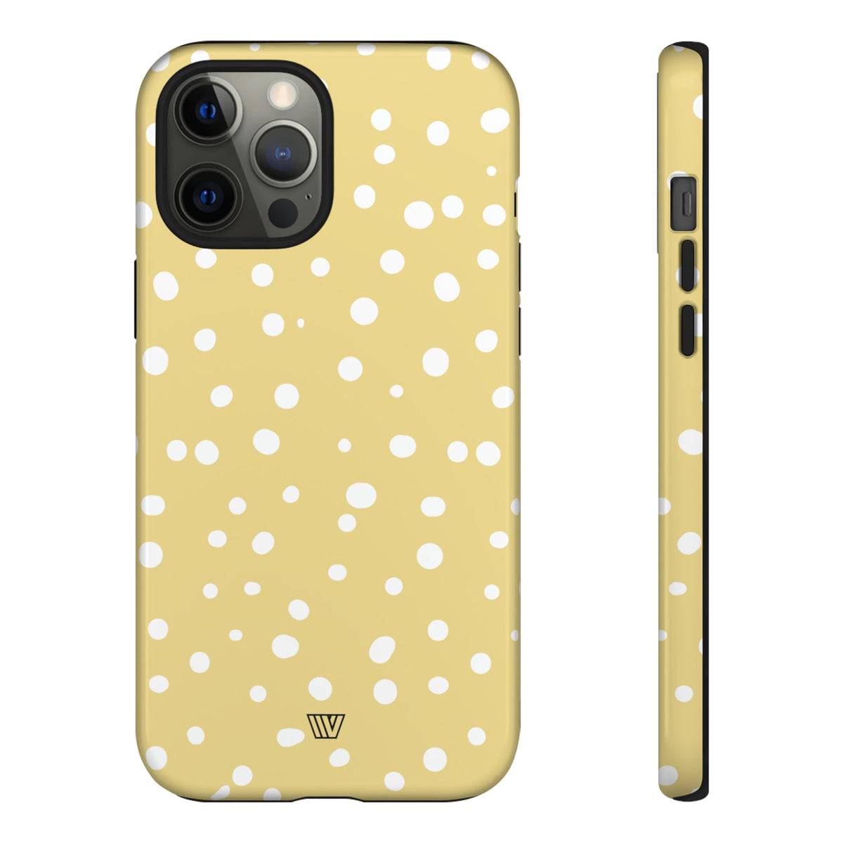 Muted Yellow Dots Tough Phone Case with Impact-Resistant Design
