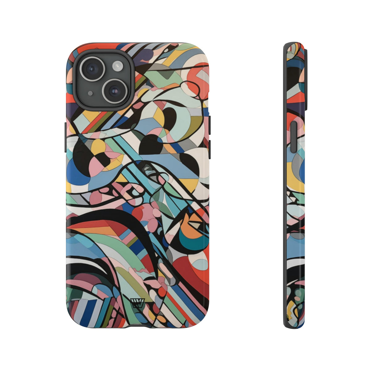 Abstract Mural Tough Phone Case Dual-Layer Protection