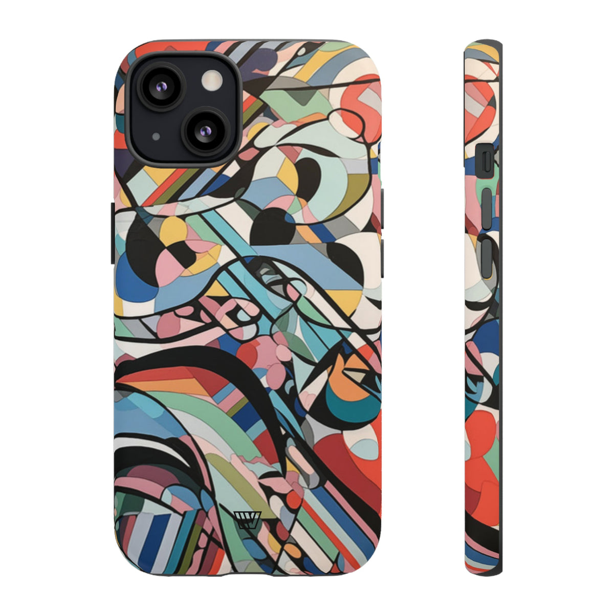 Abstract Mural Tough Phone Case Dual-Layer Protection