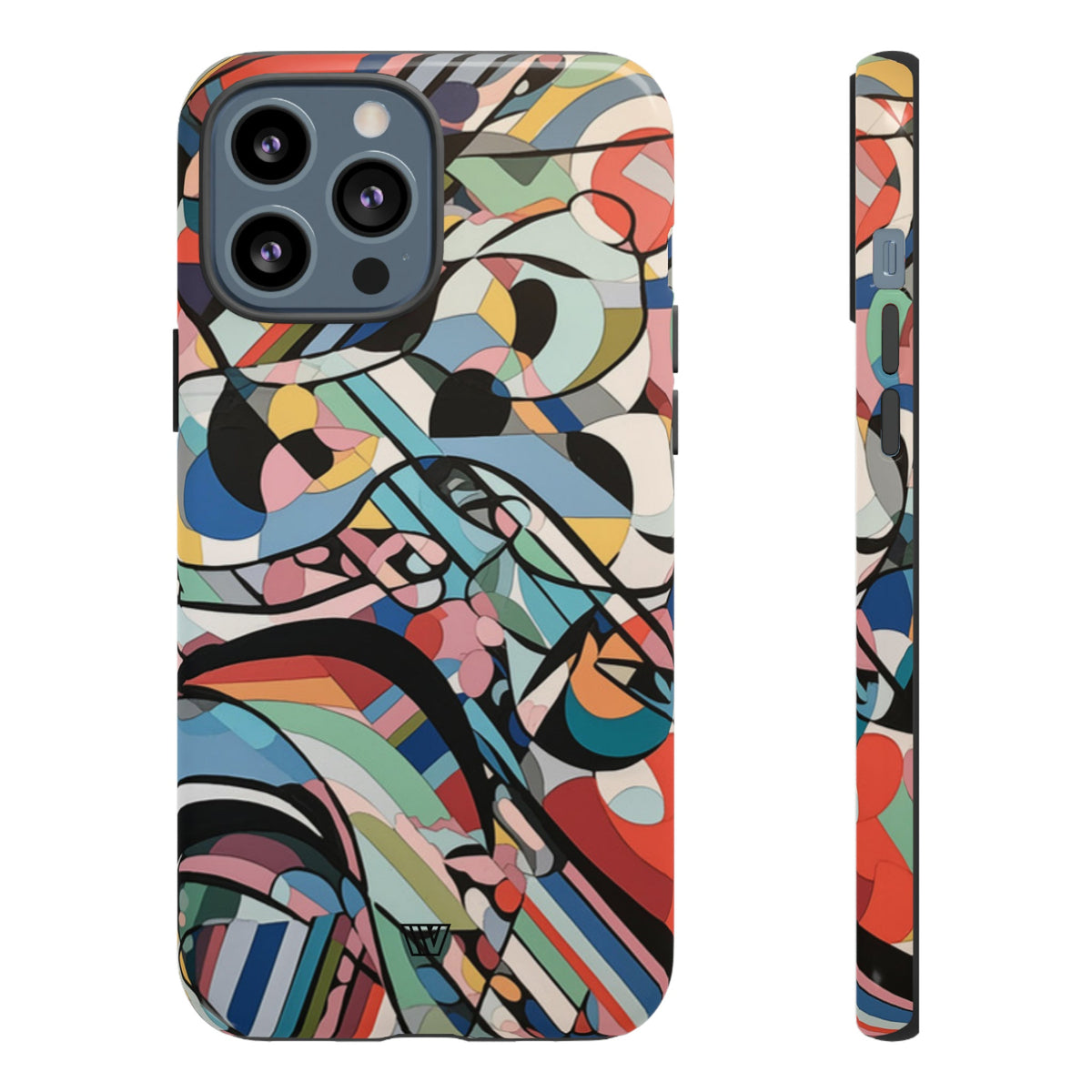 Abstract Mural Tough Phone Case Dual-Layer Protection