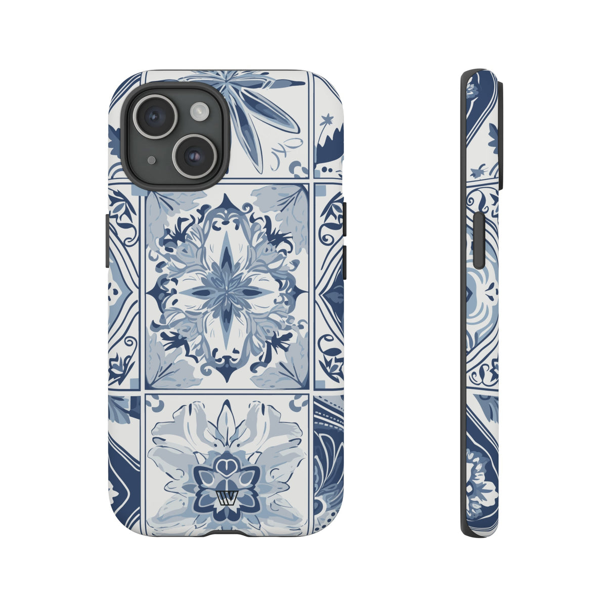 Blue White Tile Tough Impact-Resistant Phone Case