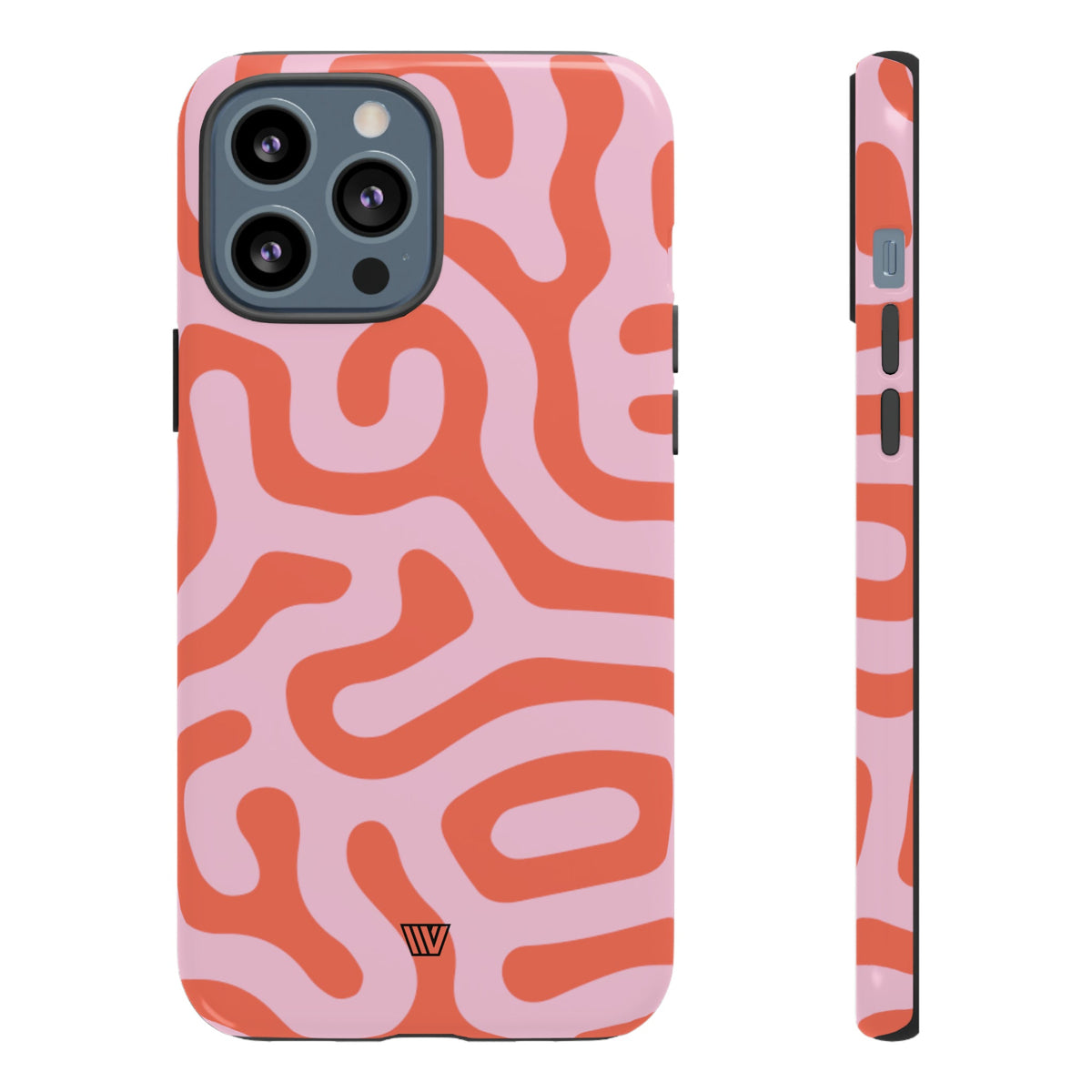 Tough Phone Case Dual-Layer Protection CORAL ORGANIC LINES