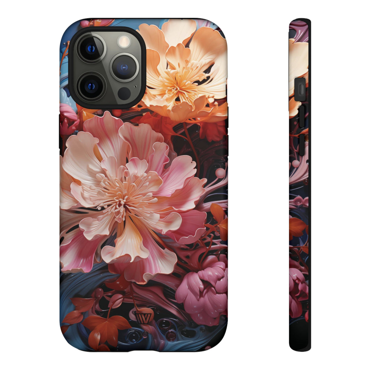Paint Swirl Flowers Tough Phone Case
