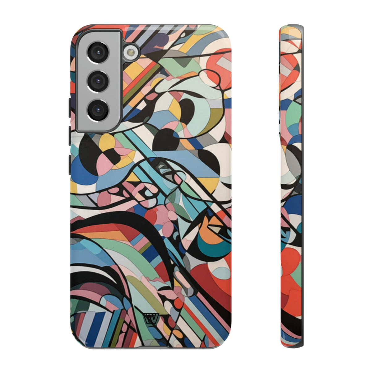 Abstract Mural Tough Phone Case Dual-Layer Protection