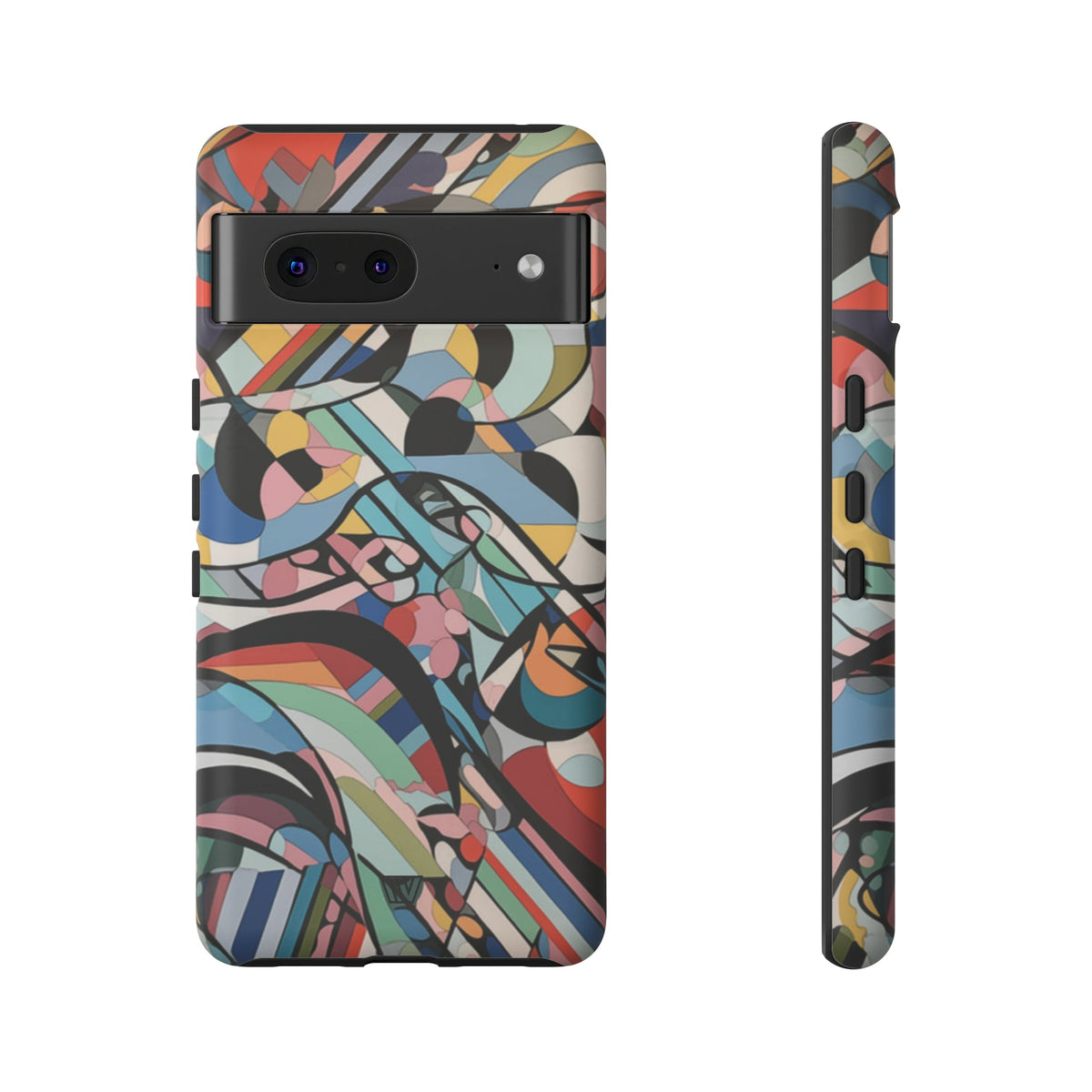 Abstract Mural Tough Phone Case Dual-Layer Protection