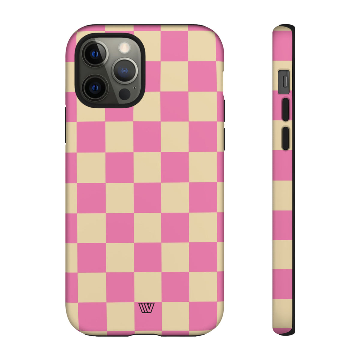 Pink Tan Checkered Tough Phone Case Trovvve