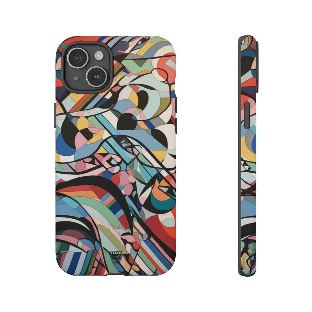 Abstract Mural Tough Phone Case Dual-Layer Protection